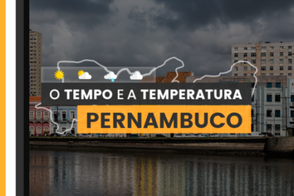 PREVISÃO DO TEMPO: quarta-feira (10) com alerta para acumulado de chuvas em Pernambuco