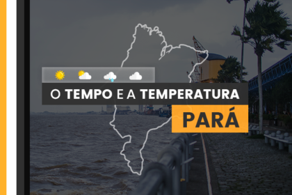 PREVISÃO DO TEMPO: quarta-feira (10) com chuva em regiões do Pará