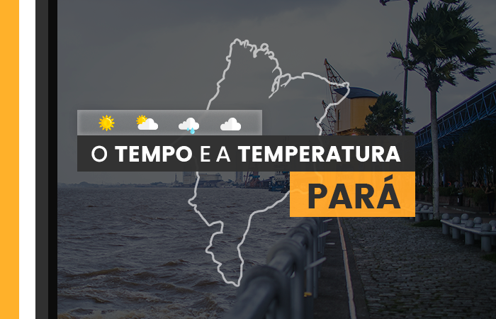 PREVISÃO DO TEMPO: quarta-feira (10) com chuva em regiões do Pará