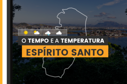 PREVISÃO DO TEMPO: quarta-feira (10) com chuvas apenas em algumas cidades do Espírito Santo