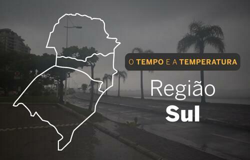 PREVISÃO DO TEMPO: Região Sul tem céu com muitas nuvens nesta segunda (14)