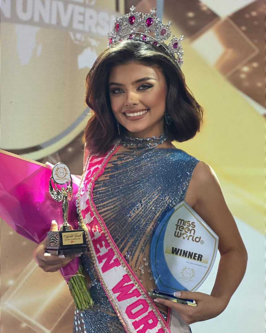 Luana Pestana de Sorocaba é eleita Miss Teen World em Lima no Peru