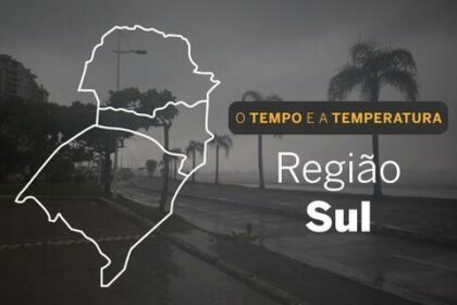 PREVISÃO DO TEMPO: Alerta de temporais para o Sul