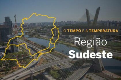 PREVISÃO DO TEMPO: Céu entre muitas e poucas nuvens no Sudeste nesta segunda-feira (25)