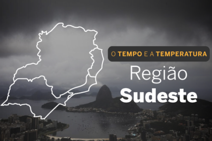 PREVISÃO DO TEMPO: Sudeste contará com chuva em praticamente toda a região, ao longo desta terça-feira (5)