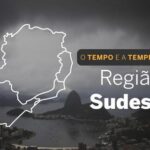 PREVISÃO DO TEMPO: Sudeste terá chuva e trovoadas isoladas em boa parte da região neste sábado (16)