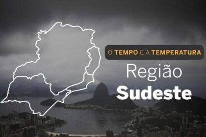 PREVISÃO DO TEMPO: Sudeste do país será nublado com pancadas de chuva em boa parte da região, nesta terça-feira (31)