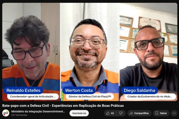 BATE-PAPO COM A DEFESA CIVIL: Replicar boas práticas é o caminho para melhorar a gestão de desastres
