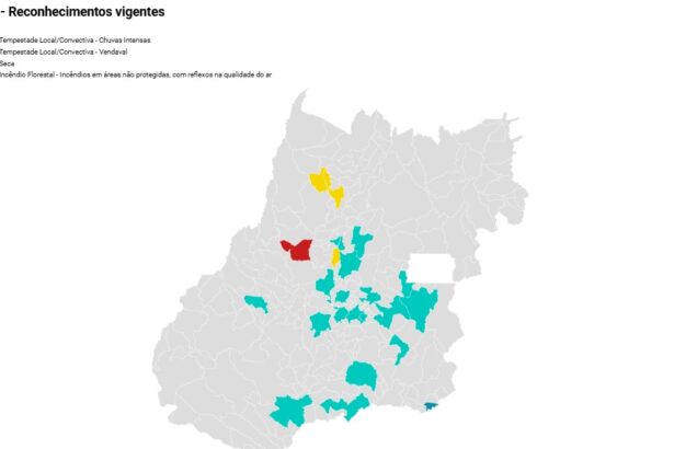 Santa Terezinha de Goiás (GO) obtém reconhecimento de situação de emergência por causa das fortes chuvas