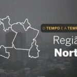 PREVISÃO DO TEMPO: segunda-feira (14) com pancadas de chuva no Norte