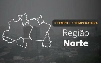 PREVISÃO DO TEMPO: segunda-feira (14) com pancadas de chuva no Norte