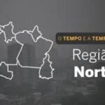 PREVISÃO DO TEMPO: Norte registra chuva na maior parte da região, nesta terça-feira (12)