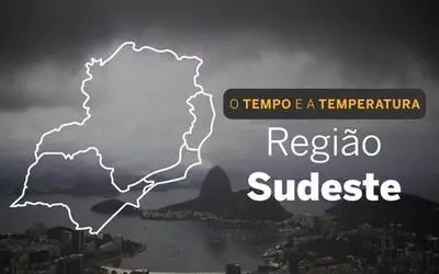 PREVISÃO DO TEMPO: segunda-feira (18) com chuva no litoral do RJ e ES