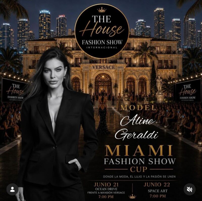 Aline Geraldi confirma participação no The House Fashion Show International em Miami