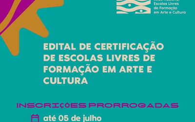 Organizações da Sociedade Civil têm até 5 de julho para se inscrever no Edital de Certificação de Escolas Livres de Formação em Arte e Cultura (até 5/07/2026)